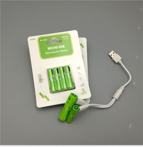 1.2V 400mAh AAA7號Type-c口充電鎳氫電池 1.2V 400mAh AAA7號Type-c口充電鎳氫電池